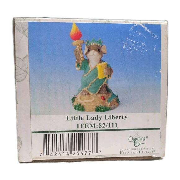 Fitz & Floyd Little Lady Liberty 2002 Limited Numbered Edition Mouse Lady Bug - Picture 9 of 10